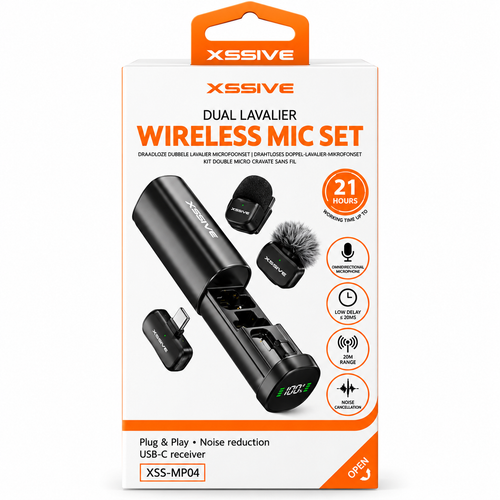 Xssive Draadloze Dual Microfoon - USB-C XSS-MP04