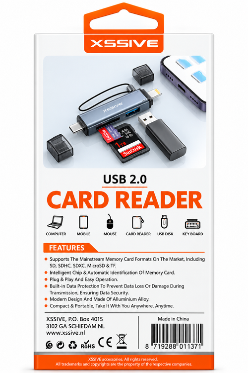 Xssive USB2.0 Card Reader XSS-OTG18