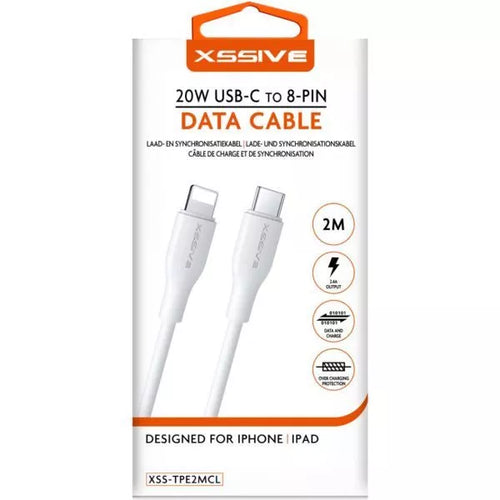 Xssive 20W USB-C naar Lightning Kabel voor iPhoneiPadiPodMacBook 1m Wit-1